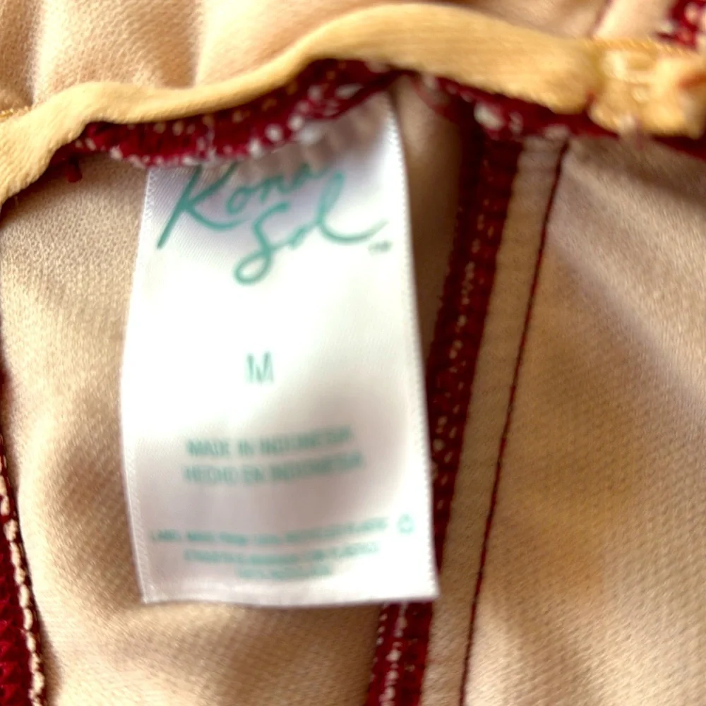 Kona Sol One Piece Swimsuit, Size M, Burgundy - Picture 3 of 6